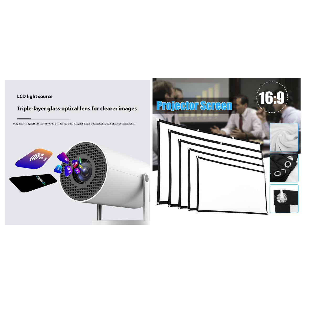 Portable Projector Small Straight Projector For Home Use