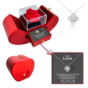 Jewelry Box Red Apple Gift Necklace